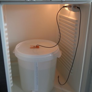 My fermenter sitting in BrewPi