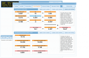 Control algorithm in the web interface