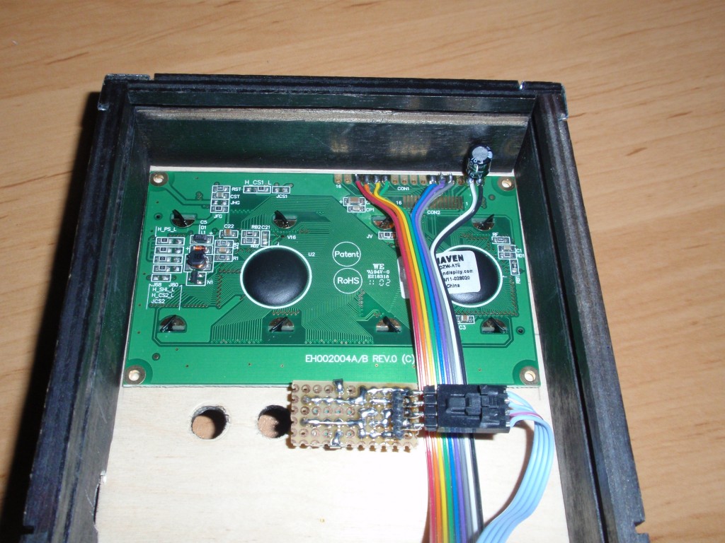 Backside or the OLED display and rotary encoder