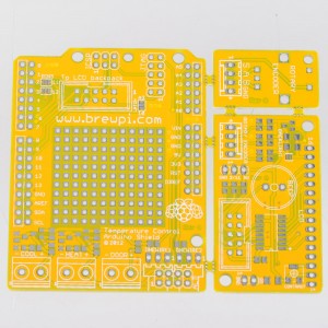 BrewPi Arduino Shield PCB, top view