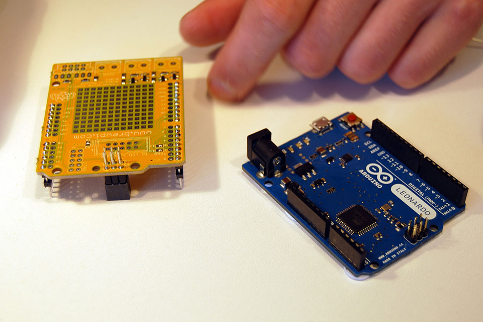 When you are done you can take your shield off your Arduino
