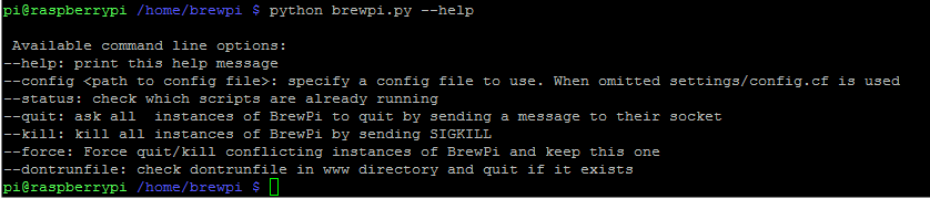 BrewPi 0.2 supports some new commands to manage running processes