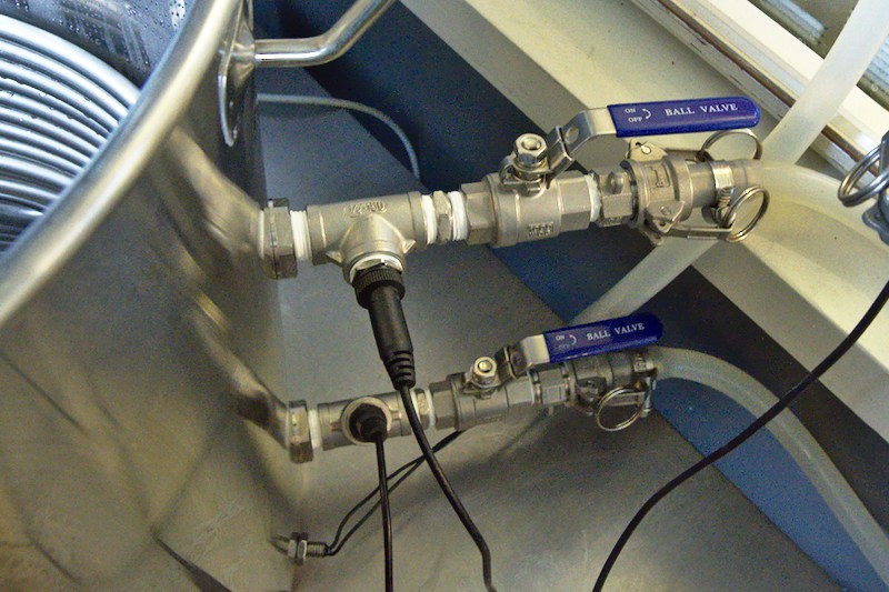 Temperature sensors on coil